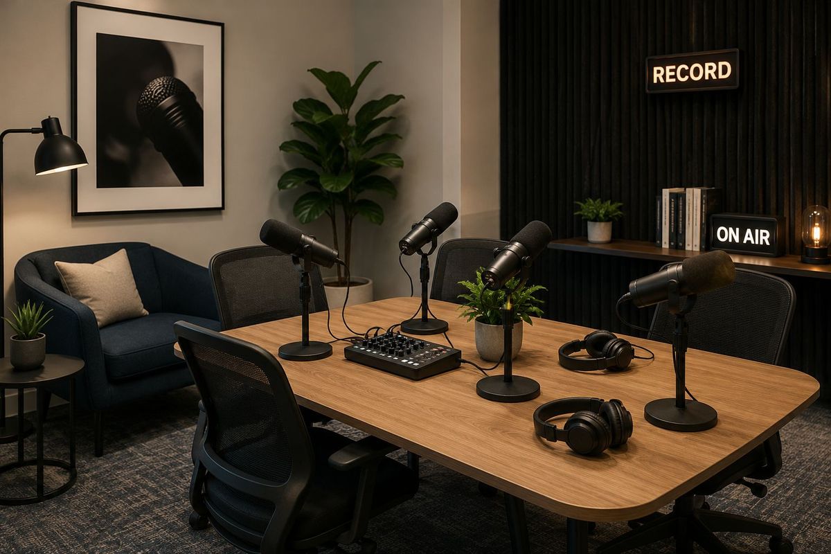 The podcast studio